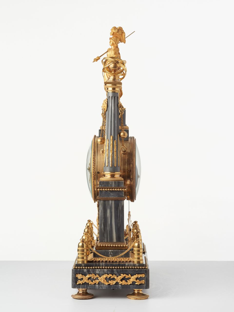 A French Louis XVI grey marble mantel clock by Cellier, circa 1770 - image 3