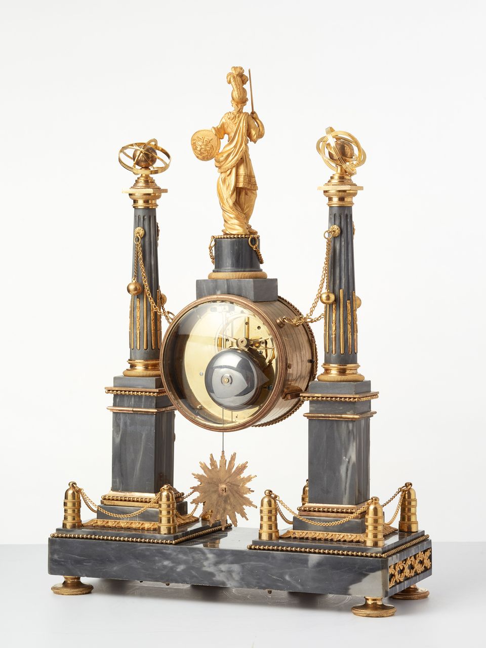 A French Louis XVI grey marble mantel clock by Cellier, circa 1770 - image 4
