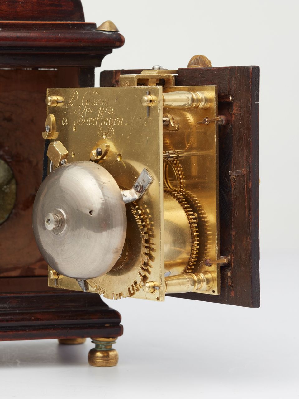 A handsome small south German walnut bracket clock by Gruony, circa 1770. - image 6