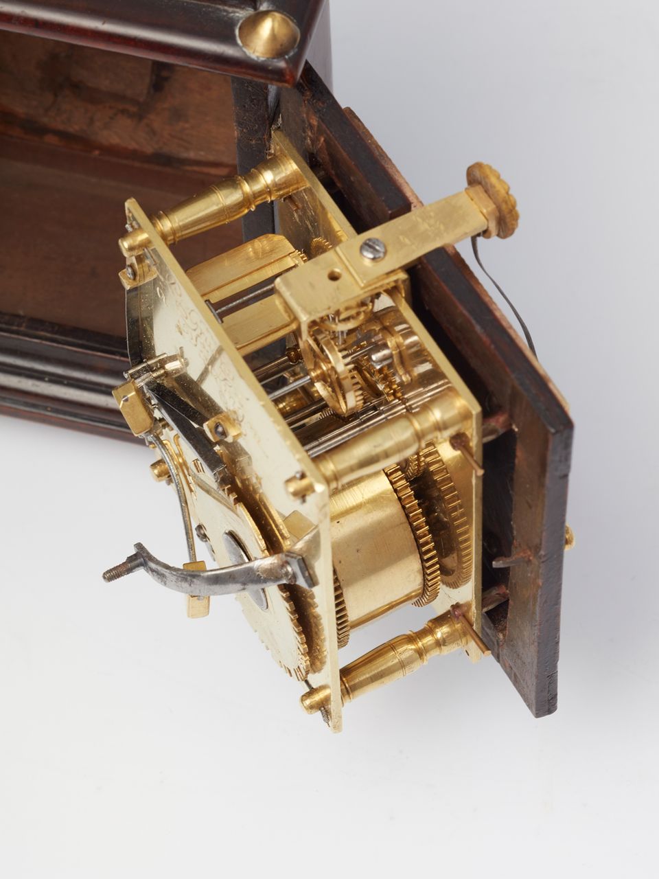 A handsome small south German walnut bracket clock by Gruony, circa 1770. - image 8