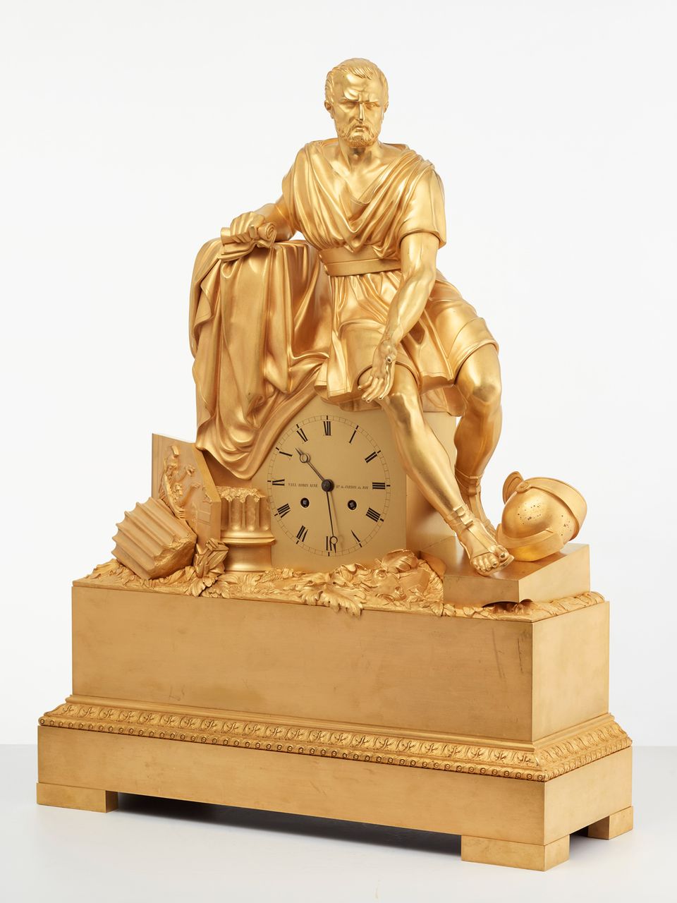A large French Empire bronze ‘Horatius’ mantel clock, circa 1820 - image 2