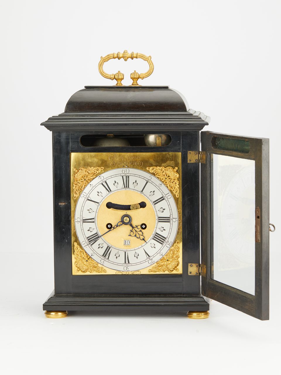 English black bracket clock Peter Garon  - image 2