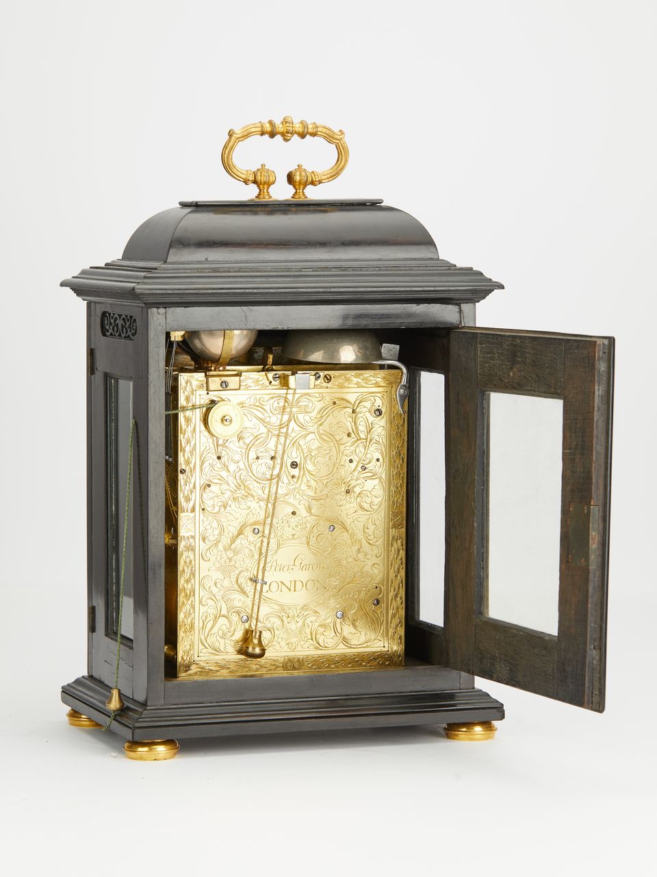 English black bracket clock Peter Garon  - image 3