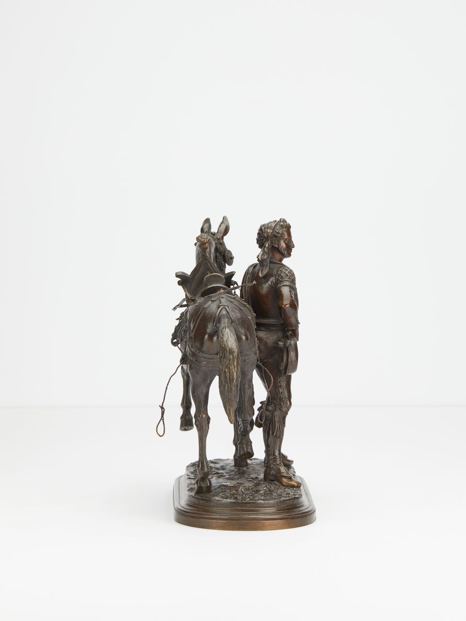 Pair or bronzes of horses with rider  - image 4