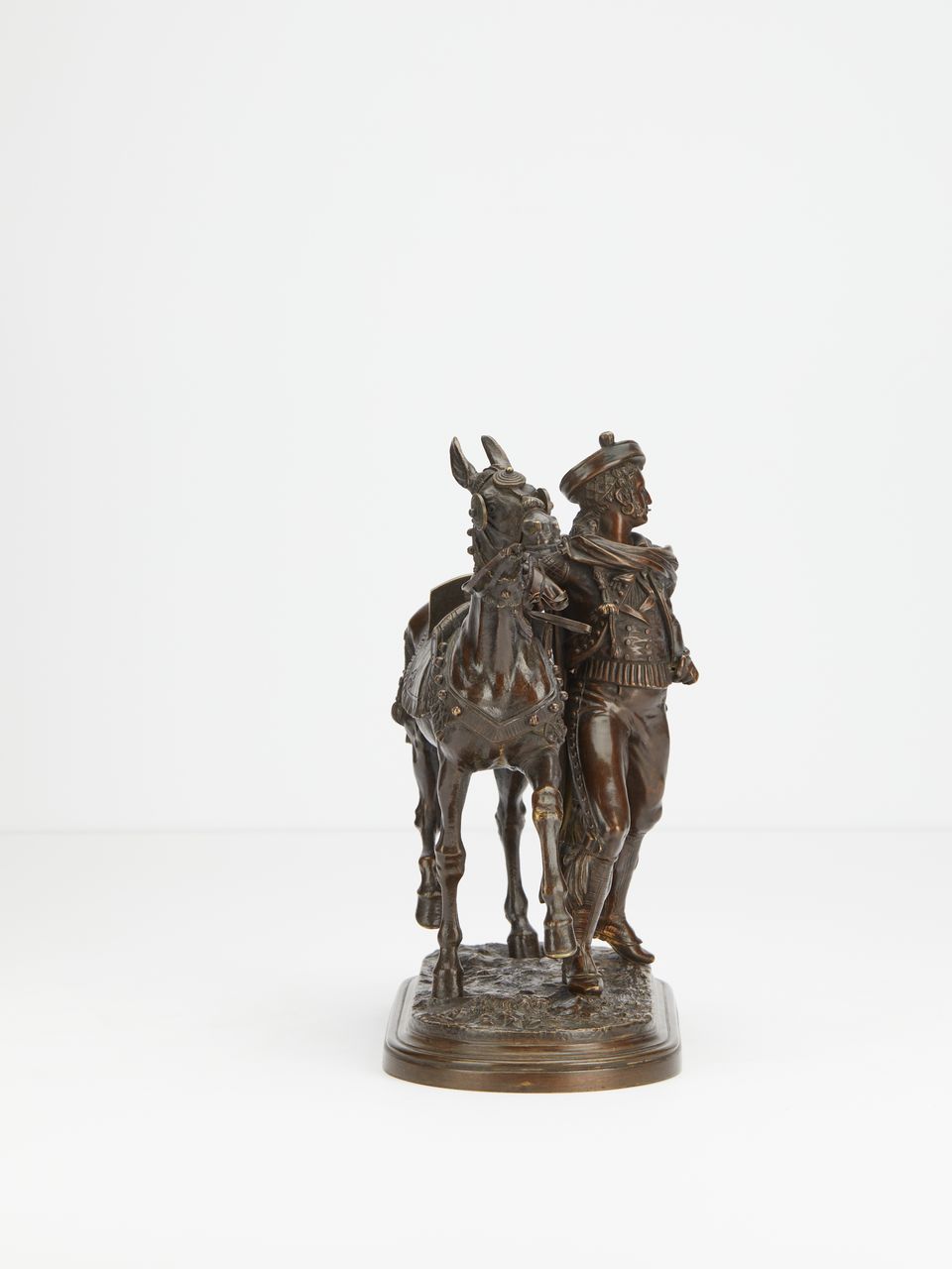 Pair or bronzes of horses with rider  - image 8