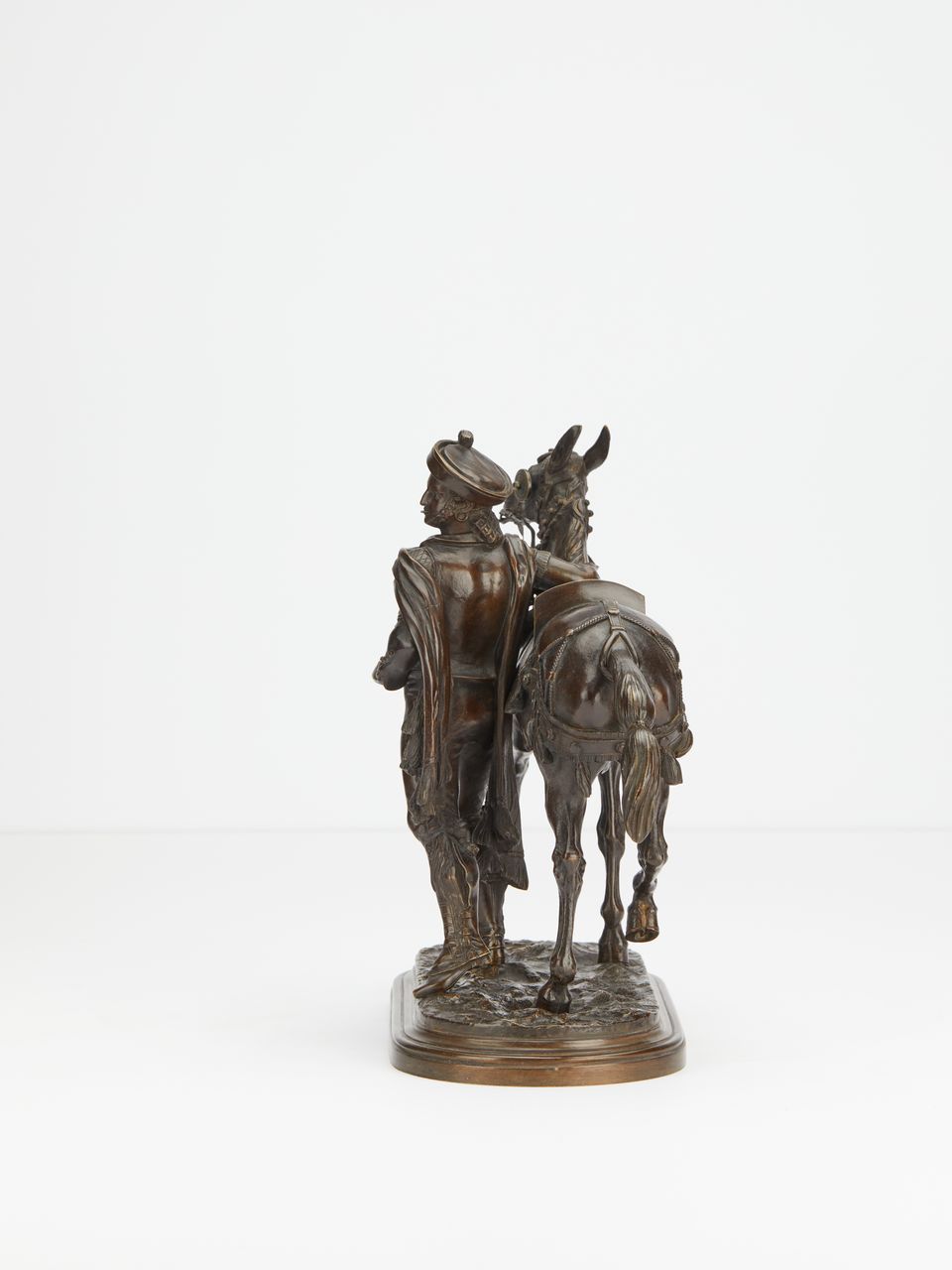 Pair or bronzes of horses with rider  - image 10