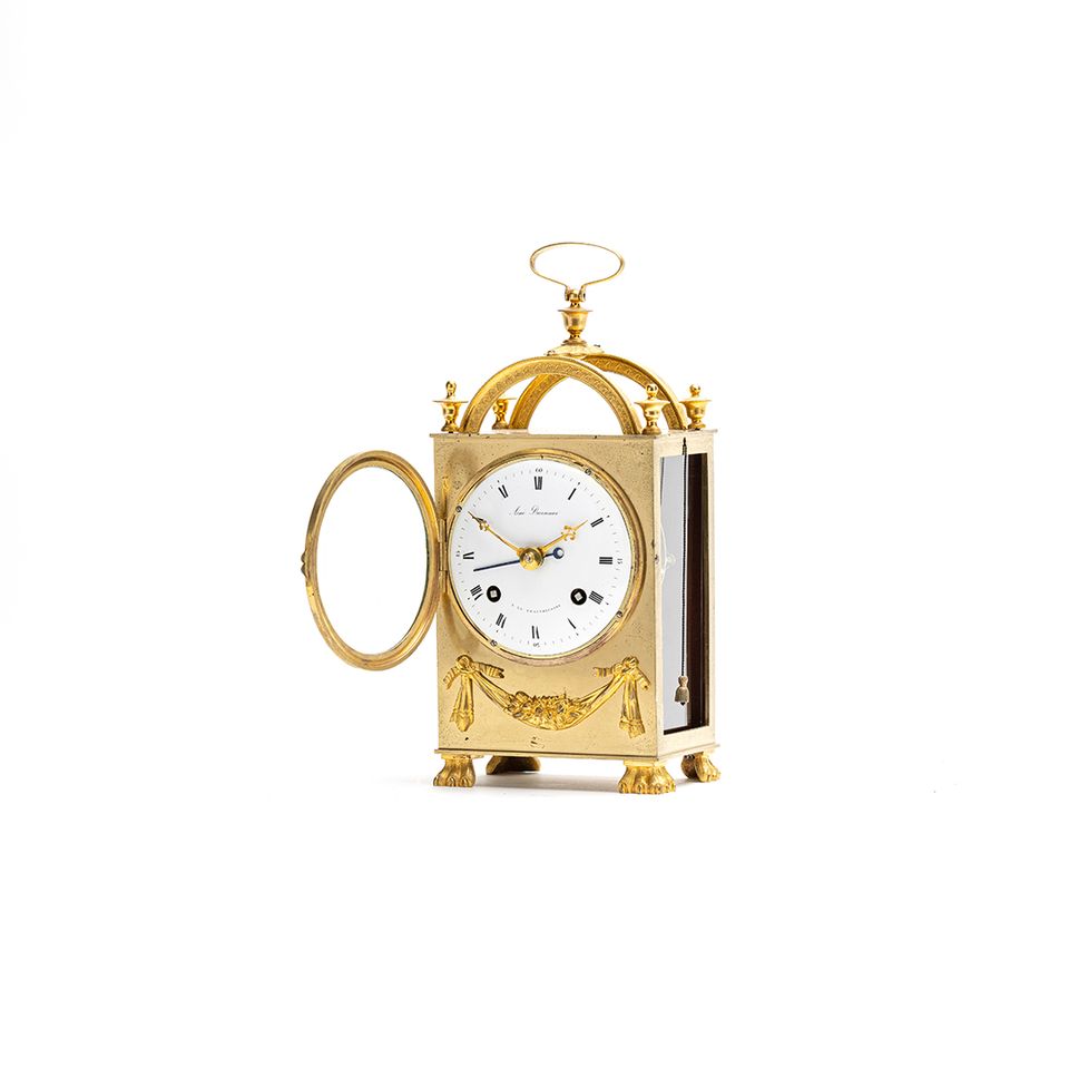 Swiss travelling clock signed "Aime Ducomann a la Chaud du Fonds"on the dial  - image 7