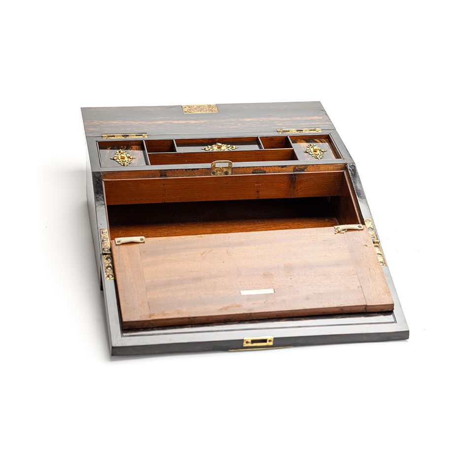 A magnificent Victorian colonial coromandel writing travel desk - image 2