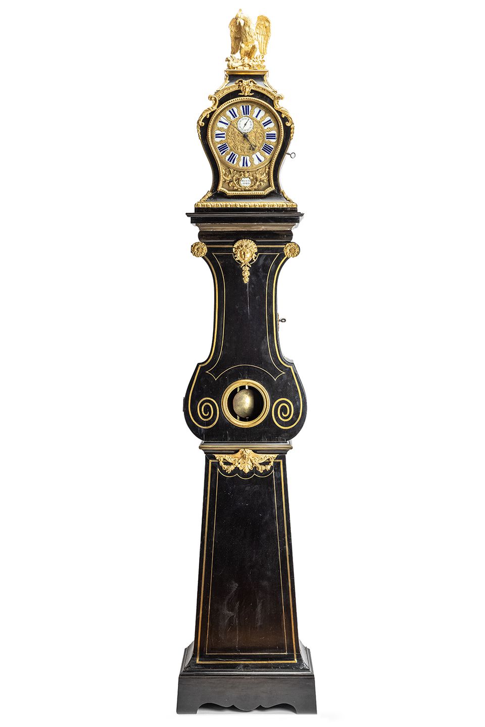 A magnificent Late Louis XIV Régence floor standing striking weight driven French wall regulator circa 1720 signed N DELAUNAY A PARIS - image 3