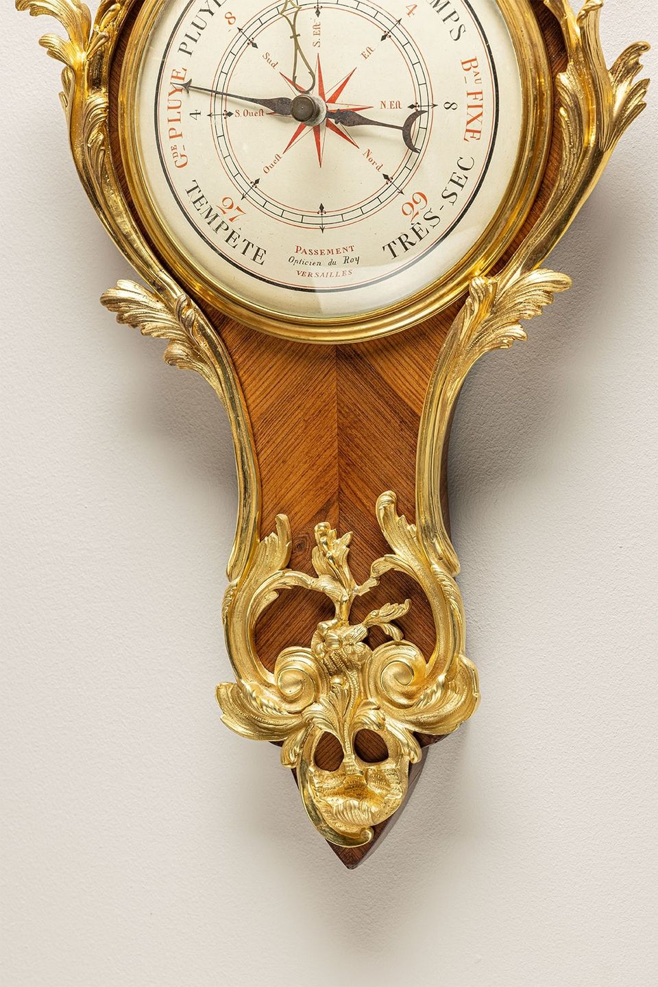 Rosewood Banjo Barometer with Thermometer - image 4