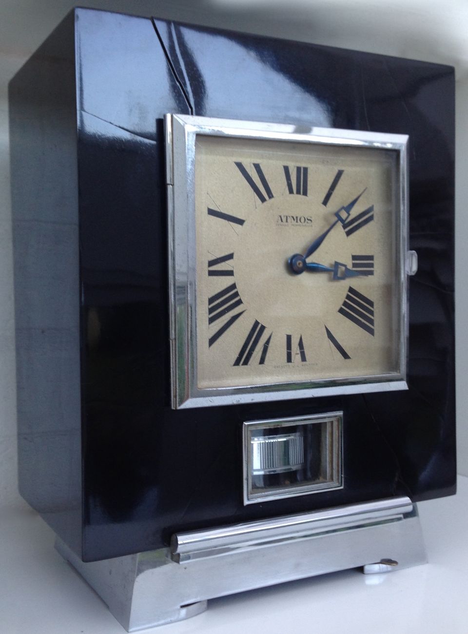 M197 Atmos clock in black case with print, J.L. Reutter UNNUMBERED! - image 2
