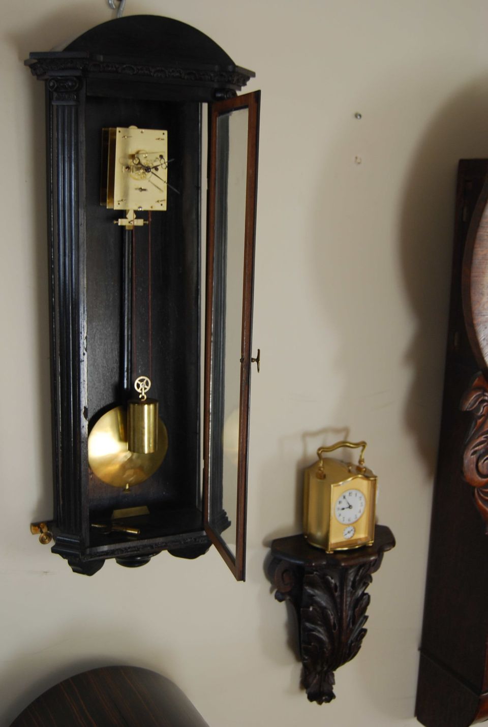 V04 Miniature ebonized Vienna Wall Clock 8 days duration - image 18