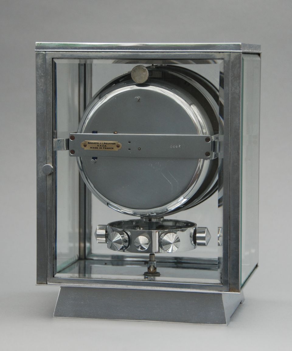 M115 Verchroomde art deco JL Reutter vier glazen Atmos klok - afbeelding 3