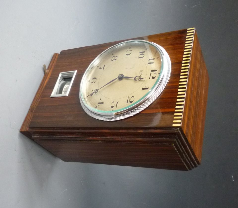 M154 Wooden Atmos clock, coromandel veneers, J.L. Reutter,model LG I,No 617, France circa 1930. - image 5