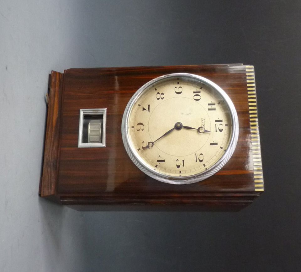 M154 Wooden Atmos clock, coromandel veneers, J.L. Reutter,model LG I,No 617, France circa 1930. - image 3