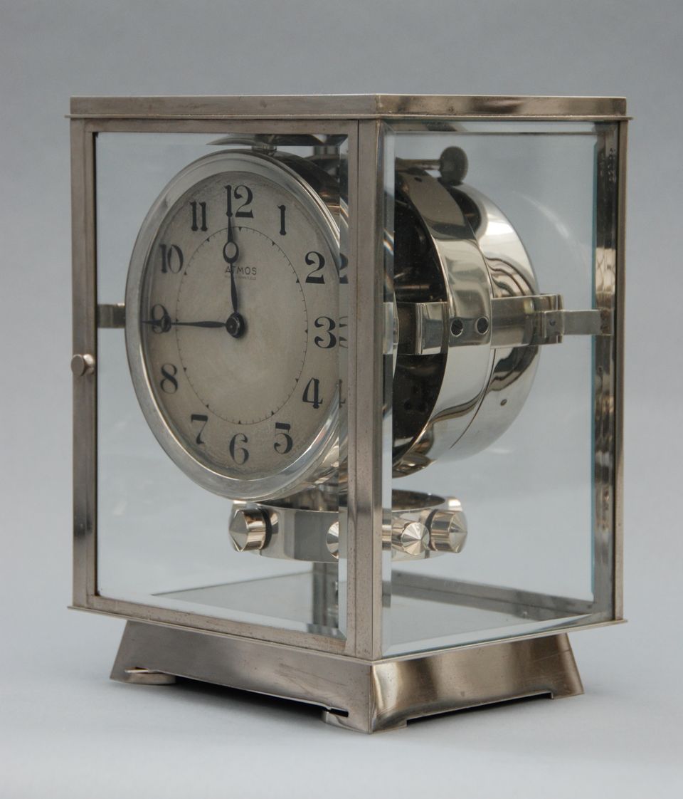 M155 Nikkelen art deco JL Reutter vier glazen Atmos klok - afbeelding 5