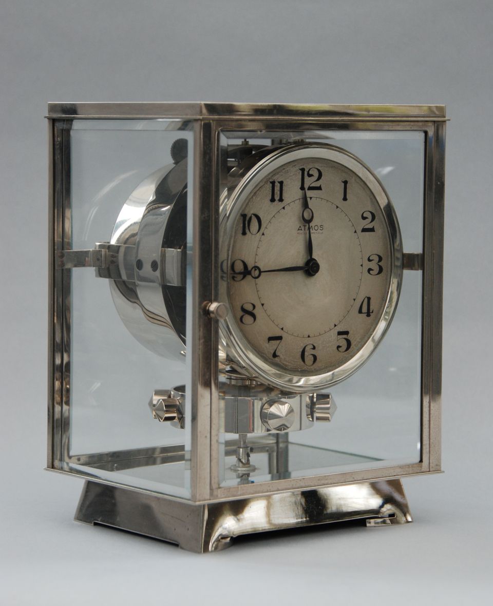 M155 Nikkelen art deco JL Reutter vier glazen Atmos klok - afbeelding 4
