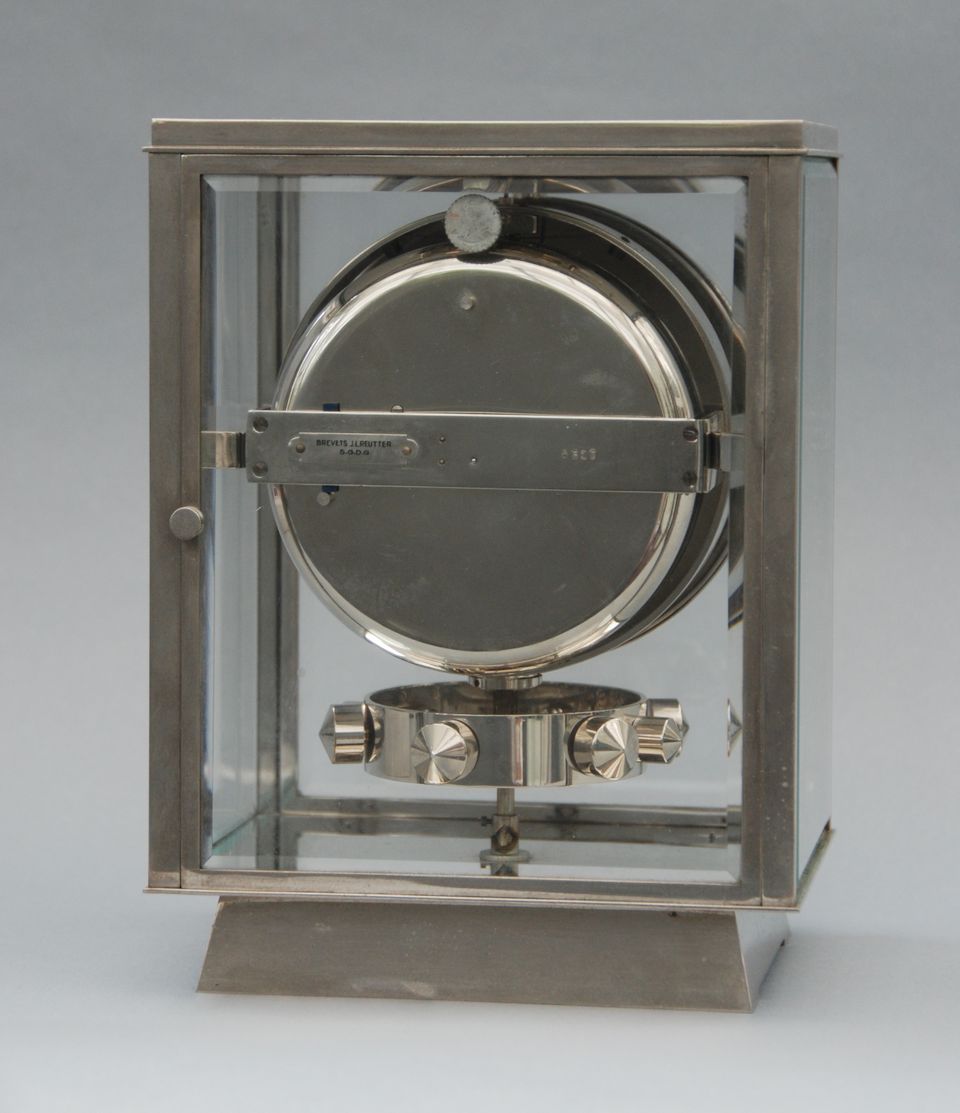 M155 Nikkelen art deco JL Reutter vier glazen Atmos klok - afbeelding 3