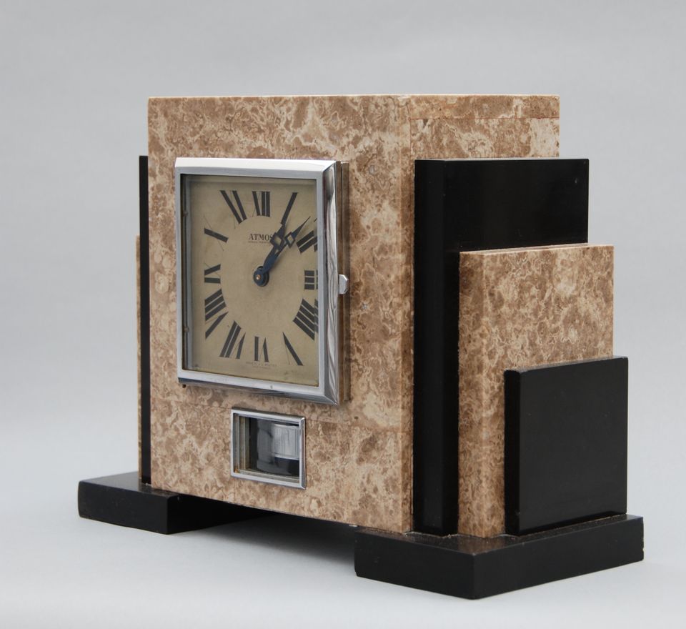 M158 French marble Reutter Atmos mantel timepiece - image 4