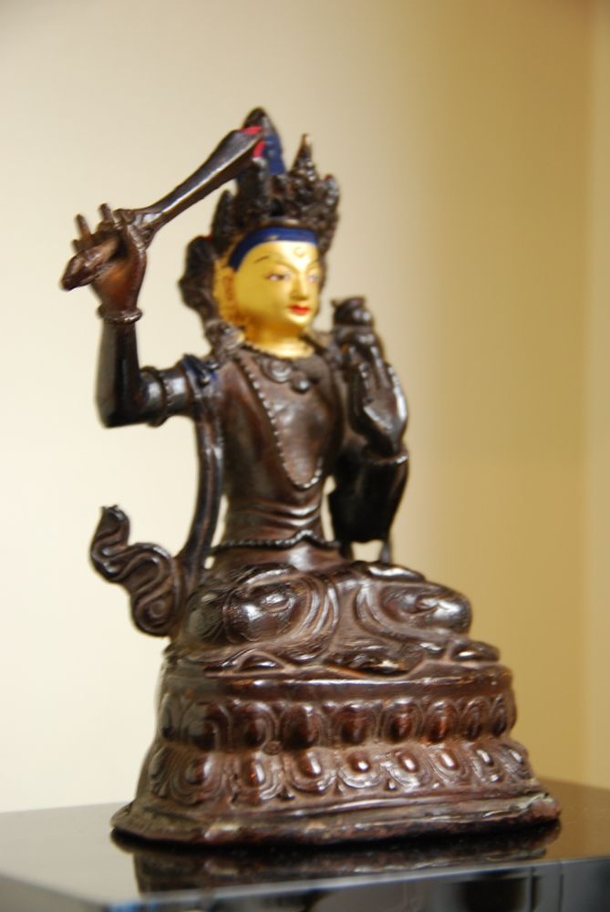 Oda 36 Chinees-Tibetaanse verguld bronzen figuur van een godheid - afbeelding 3