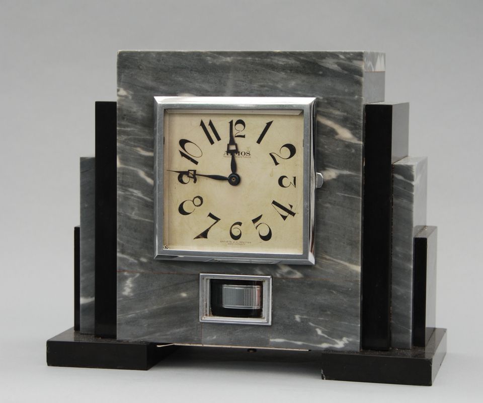 M165 French marble Atmos mantel timepiece set Reutter. - image 2