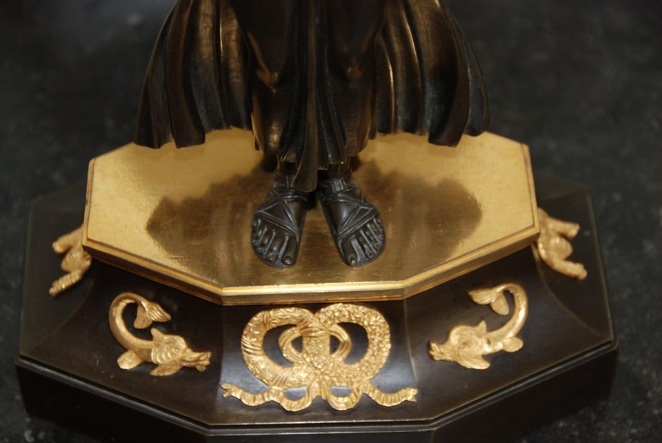 M164 Bronze 'Aurora' clock with fusee movement. - image 6