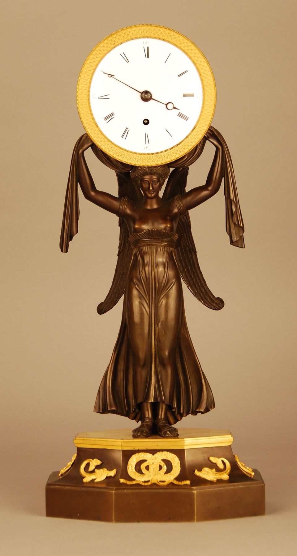 M164 Bronze 'Aurora' clock with fusee movement. - image 2
