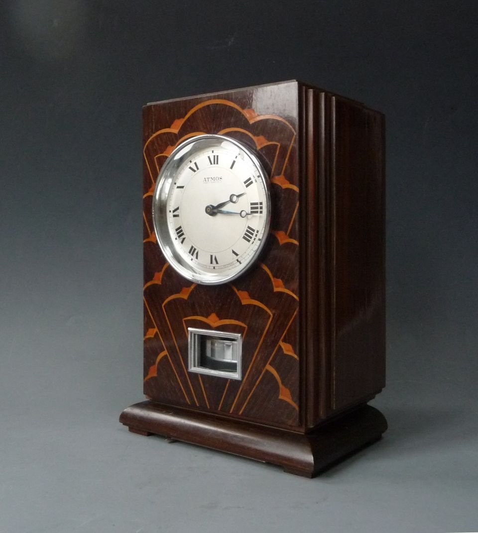 M169 Coromandel wooden Reutter Atmos clock, Art Deco period and style, France ca 1930. - image 6