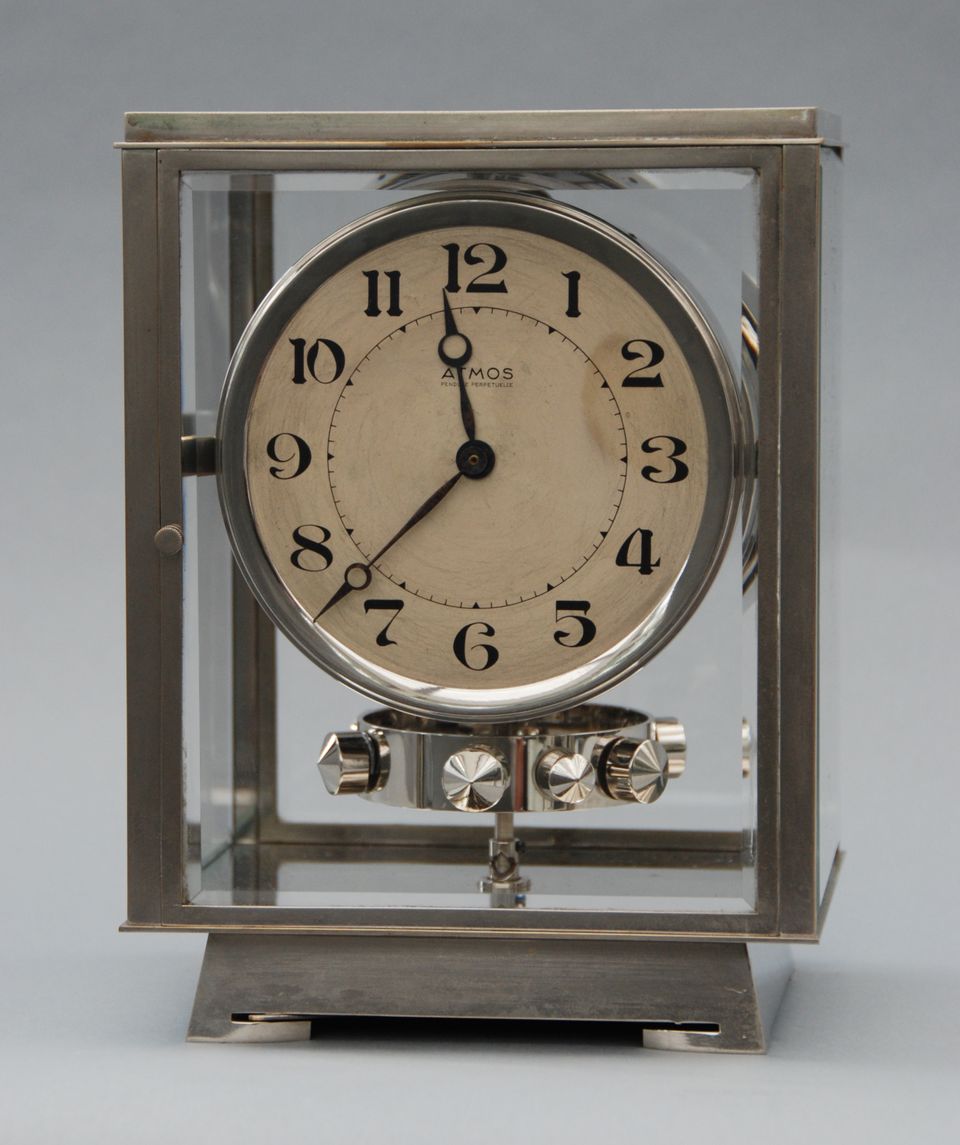 M176 Nickel plated art deco J. L. Reutter four-glass Atmos clock - image 2