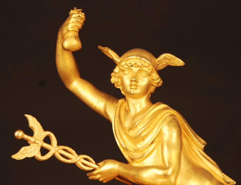 ABS29 Franse pendule, met een 'Mercurius/Hermes' voorstelling - afbeelding 4