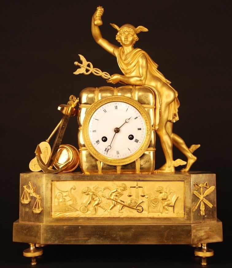 ABS29 Franse pendule, met een 'Mercurius/Hermes' voorstelling - afbeelding 2