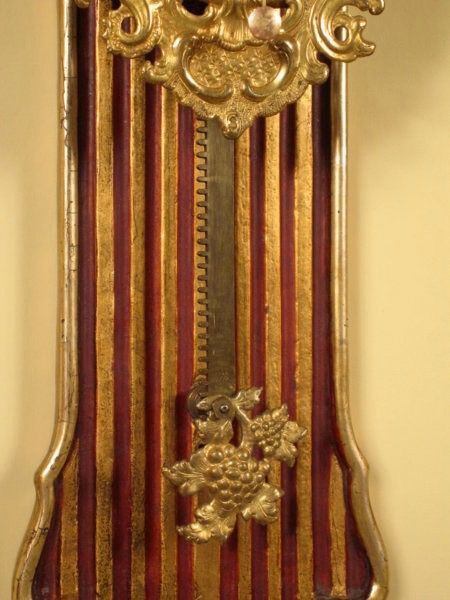 W30 Rack clock mounted on a shaped giltwood backboard. - image 6