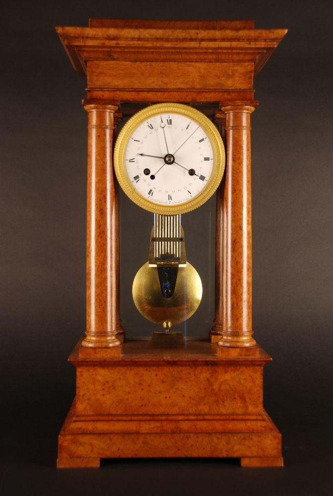 T08 Amboina wood 4 sides glazed Table regulator. - image 2