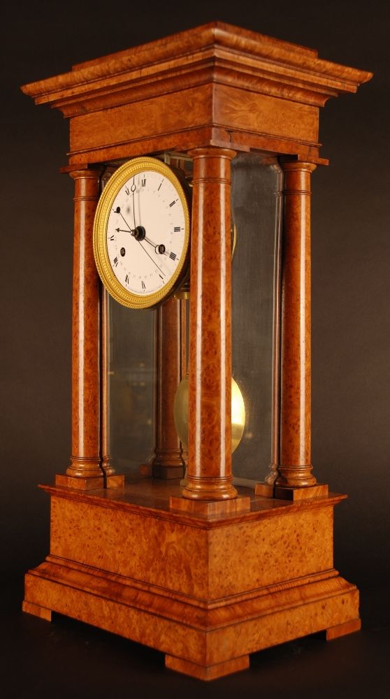 T08 Amboina wood 4 sides glazed Table regulator. - image 4