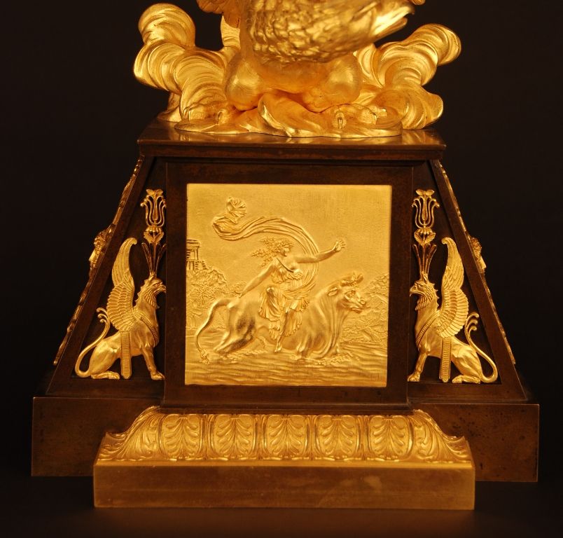 M76 Directoire - 1793-95 - gilt and patinated bronze mantle clock - afbeelding 4