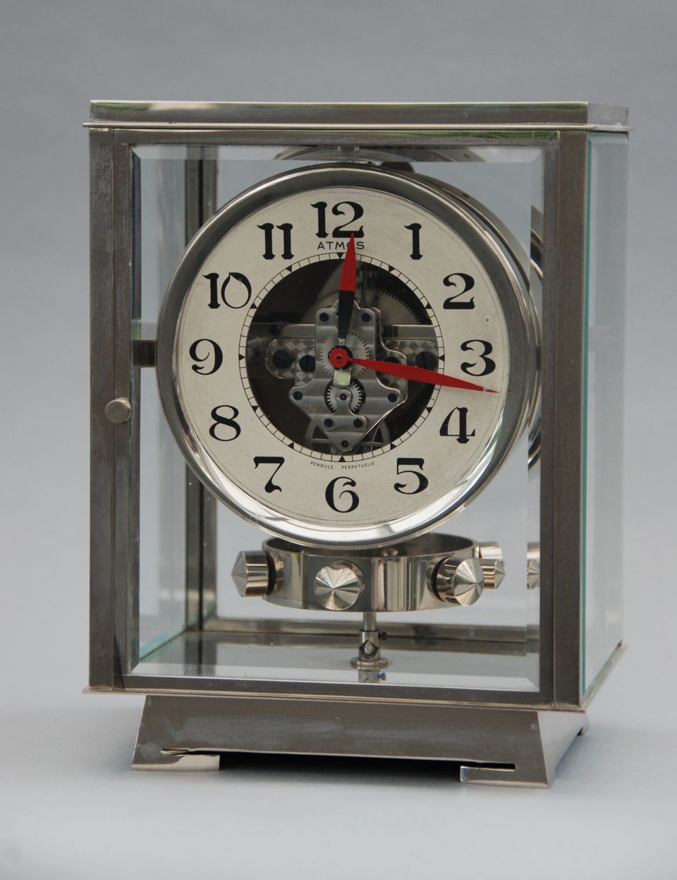 M183 Nickel plated art deco J. L. Reutter four-glass Atmos clock - image 2