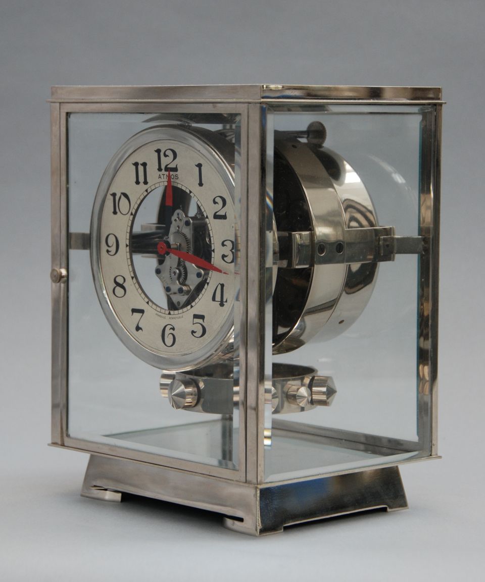 M183 Nickel plated art deco J. L. Reutter four-glass Atmos clock - image 3