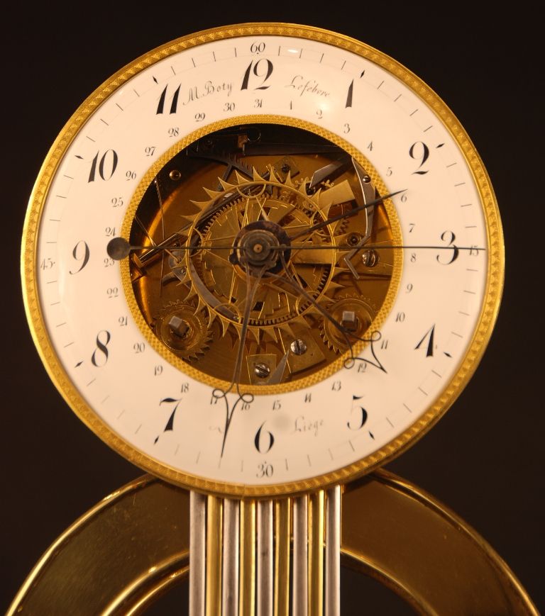 S01 Skeleton clock with glass dome - image 3