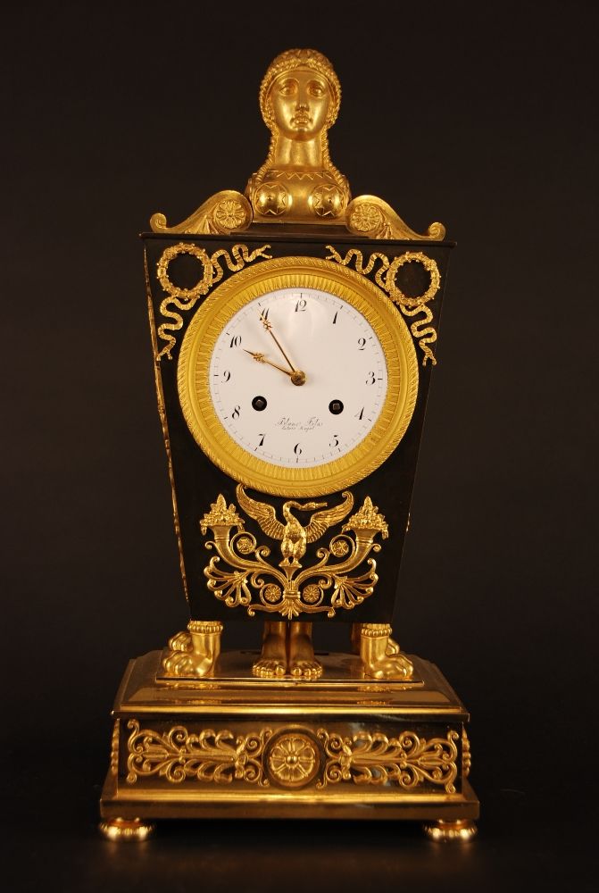 M21 Ormolu and Patinated Bronze Mantel Clock - image 2