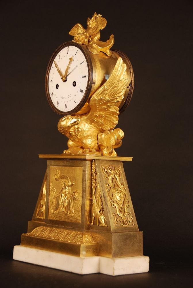 M77 Directoire - 1793-95 - gilt bronze mantle clock, in original condition, eight day duration - image 5