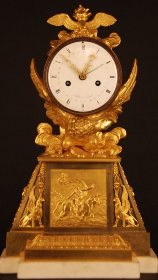 M77 Directoire - 1793-95 - gilt bronze mantle clock, in original condition, eight day duration - image 2