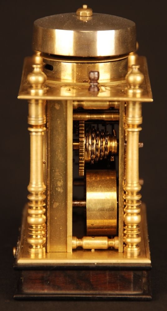 J02 Miniature Japanese Pillar Clock. - afbeelding 3