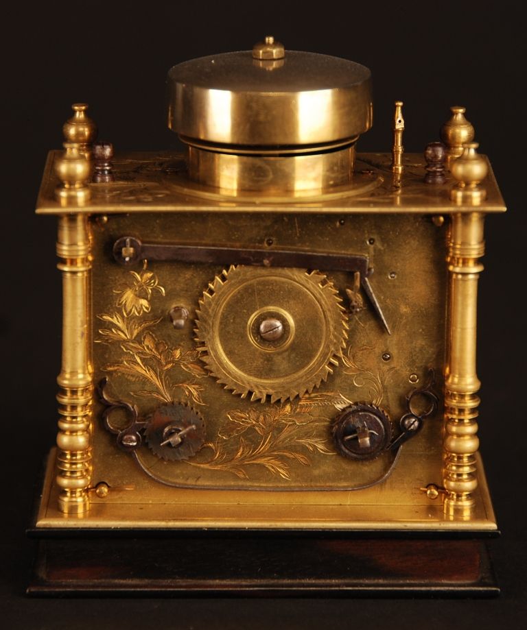 J02 Miniature Japanese Pillar Clock. - afbeelding 4
