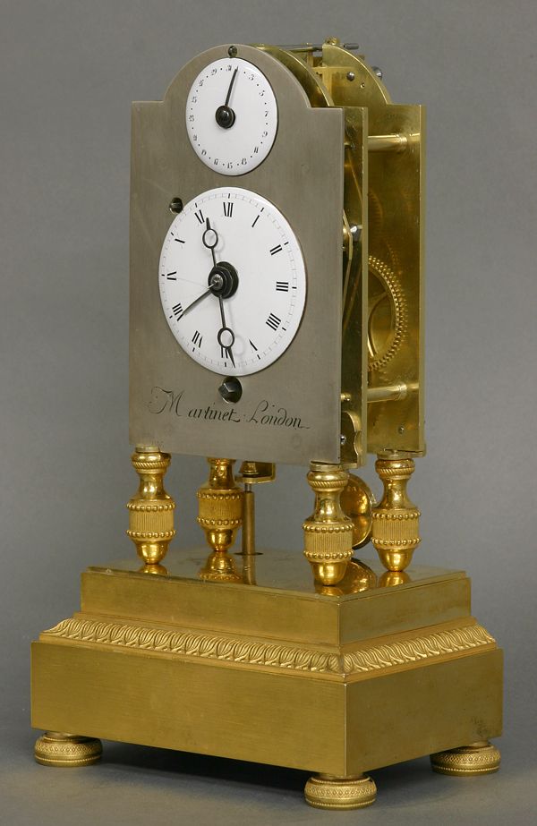 S14 Ormolu and silvered-bronze mantle clock - afbeelding 2