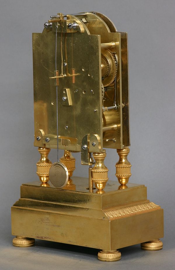S14 Ormolu and silvered-bronze mantle clock - afbeelding 6