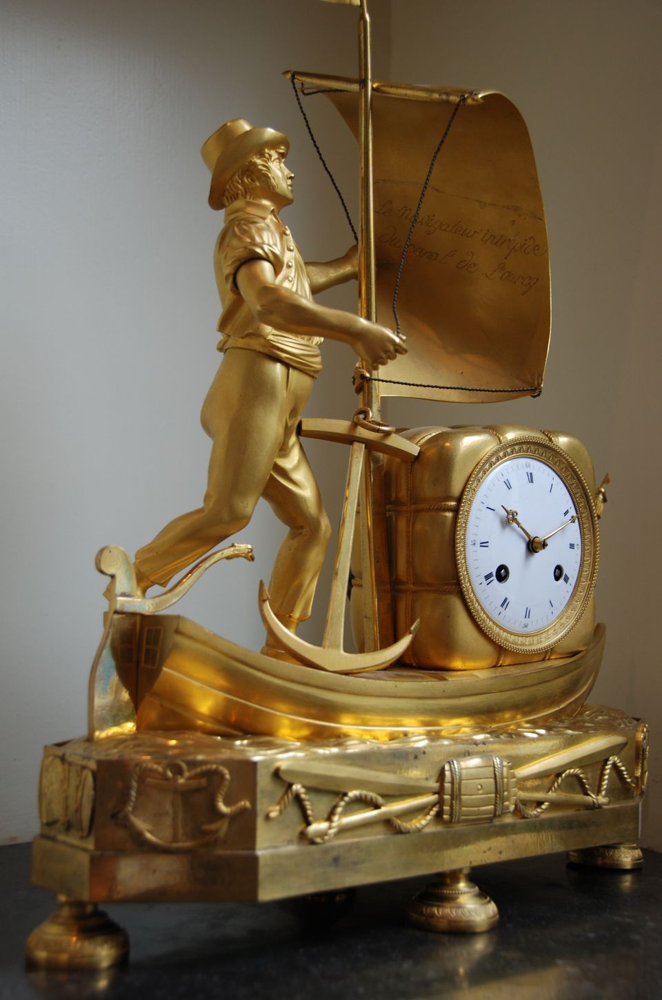 M156 Gilt bronze French Directoire 'genre clock' - image 4