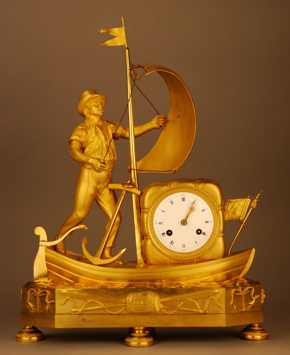 M156 Gilt bronze French Directoire 'genre clock' - image 2