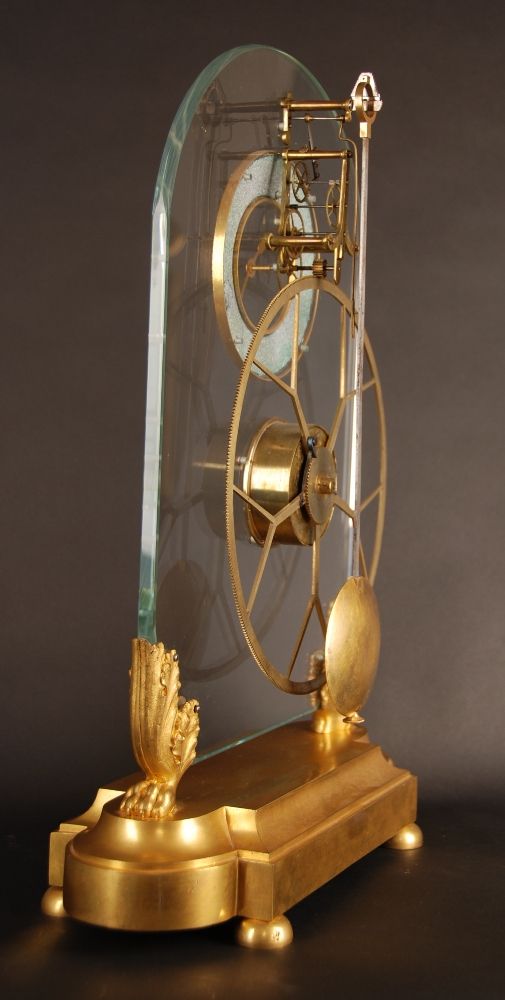 S06 A glass mounted skeleton clock - image 5