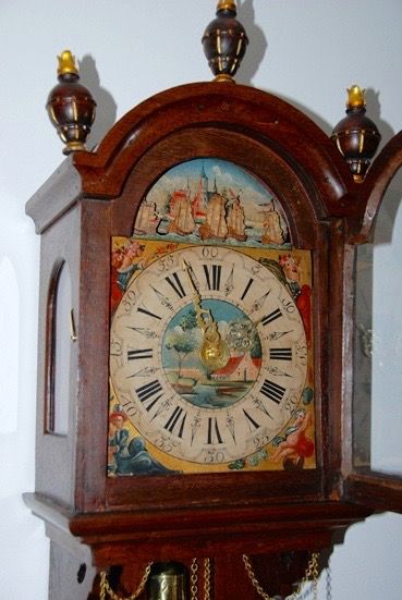 DW32 Frisian Wall clock 'Spinnekopje' with rocking shipps automaton. - image 7