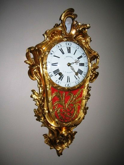 W01 Gilt Transitional Louis XV/XVI Cartel clock - image 2